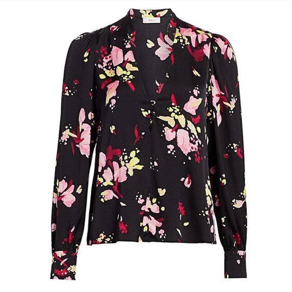 A.L.C. Rivera Silk Floral Blouse - Picture 2 of 12
